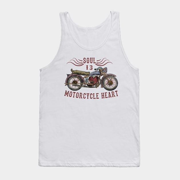 Motorcycle Heart Tank Top by Yeroma